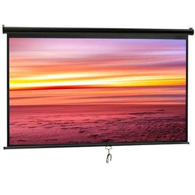 ZENY Outdoor Projector Screen Pull Down 100 Inch 16:9 HD Projection Screen Folding Home Theater Portable Indoor Outdoor Movie Screen - Image 8
