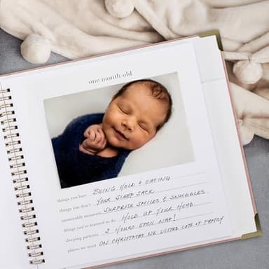 Keepsake Baby Memory Book for Boys and Girls – Timeless First 5 Year Baby Book – Neutral Journal Scrapbook or Photo Album - Record a Milestone for Every Event from Birth to Age 5 - Image 3
