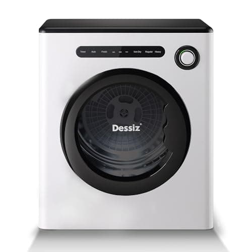 Dessiz Clothes Dryer, 970w, 1.6 Cu.Ft. Machine for laundry with Stainless Steel Drum, 11lbs with Exhaust Hose,Digital Control, Auto Stop with Hygrometer Sensor, Dryer for Apartments, Home, RV, Dorms - Image 1
