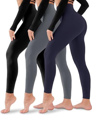 3 Pack Leggings for Women-No See-Through High Waisted Tummy Control Yoga Pants Workout Running Legging Small-Medium - Image 1