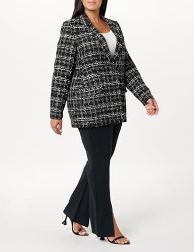 The Drop Women's Blake Long Blazer, Black Boucle, 2X - Image 7