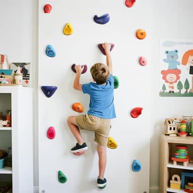 TOPNEW 32 Rock Climbing Holds Multi Size for Kids, Adult Rock Wall Holds Climbing Rock Wall Grips for Indoor and Outdoor Playground Play Set - Includes 2 Inch Mounting Hardware - Image 5