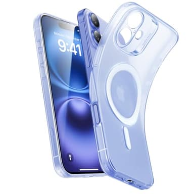 ESR for iPhone 16 Plus Case, Compatible with MagSafe, Camera Protection, Shockproof Thin Cover, Resists Yellowing Scratches, Magnetic Phone Case for iPhone 16 Plus, Zero Series, Frosted Blue-MagSafe - Image 1