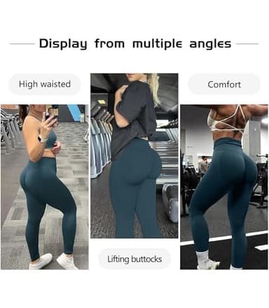 JGS1996 Hidden Scrunch Butt Lifting Leggings for Women Tummy Control High Waisted Workout Gym Seamless Impact Yoga Pants - Image 6