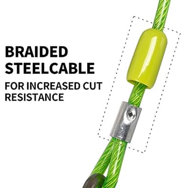Dog tie Out Cable, 10/20/25/30/50/70/100 feet, Suitable for Dogs up to 350 pounds, Dog Cable with Swivel Buckle, Lightweight, Non-Winding, for Outdoor Camping, Yard Dog Cable (Green, 100FT) - Image 3