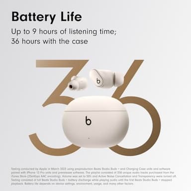 Beats Studio Buds + | True Wireless Noise Cancelling Earbuds, Enhanced Apple & Android Compatibility, Built-in Microphone, Sweat Resistant Bluetooth Headphones, Spatial Audio - Ivory - Image 3