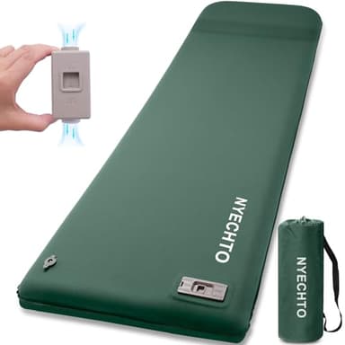 Self Inflating Sleeping Pad with Electric Pump, 3.14" Ultra-Thick Memory Foam Sleeping Mats for Camping,Easy Inflate&Deflate,9.5 R-Value Insulated Camping Mattress Pad with Pillow for Car Travel Tent - Image 1
