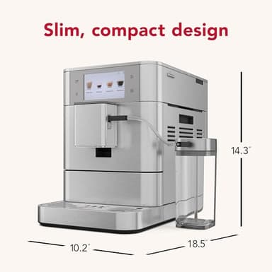 KitchenAid Fully Automatic Espresso Machine KF8 with Milk Attachment and Plant Based Milk Options, KES8558SX, Stainless Steel - Image 2