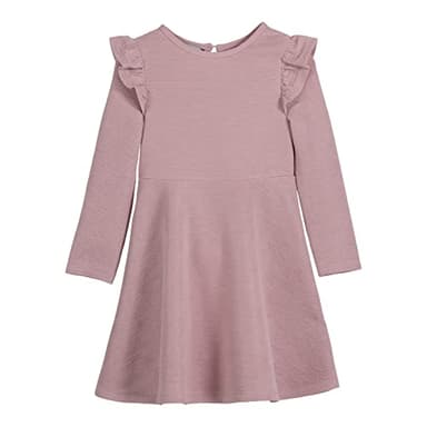 Pippa & Julie Baby Girls' Long Sleeve Dress with Coordinating Panty, 2-Piece Set, Mauve, 12 Months - Image 1