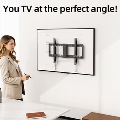 USX MOUNT TV Wall Mount,Low Profile TV Mount for Most 42-86 Inch Flat Screen Televisions,Max VESA 600x400mm Fixed Wall Mount Bracket Holds up to 132 lbs,Fits 16"/18"/24" Studs - Image 9