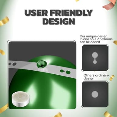 Balloon Garland Arch Kit 172pcs Green Balloons Garland kit Metallic Gold, White & Confetti Balloons for Weddings, Birthday Party Decorations, Bridal Showers and New Year Parties - Image 5