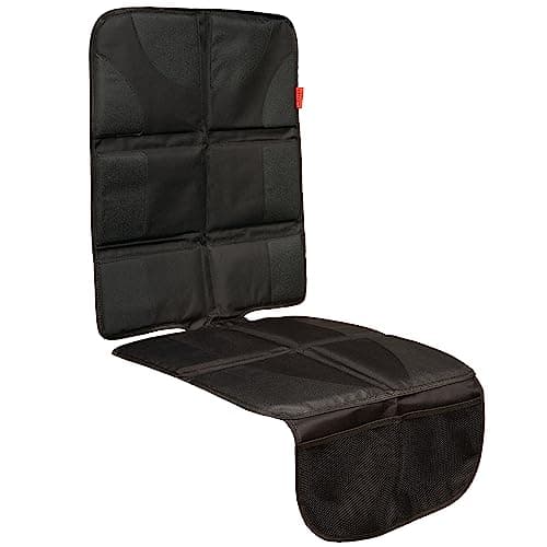Lusso Gear Car Seat Protector for Baby Car Seat - Thick Padding - Seat Protector Under Baby Car Seat with 2 Mesh Storage Pockets - Black Waterproof Baby Car Seat Protector - Non-Slip Padded Backing - Image 1