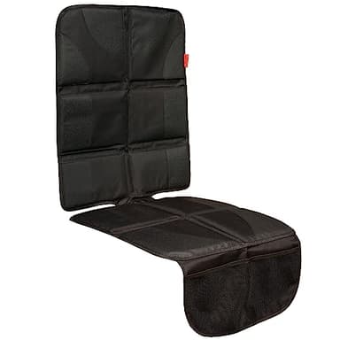 Lusso Gear Car Seat Protector for Baby Car Seat - Thick Padding - Seat Protector Under Baby Car Seat with 2 Mesh Storage Pockets - Black Waterproof Baby Car Seat Protector - Non-Slip Padded Backing - Image 1