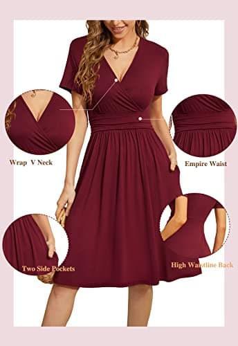 WEACZZY Summer Dresses for Women 2025 Vacation Sundress Floral Fit and Flare Spring Dress,Waterlily Blue,L - Image 5