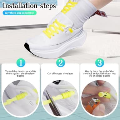 AOLLRUIRLL Elastic Shoe Laces for Sneakers, No Tie Shoelaces for Adults and Kids White - Image 6