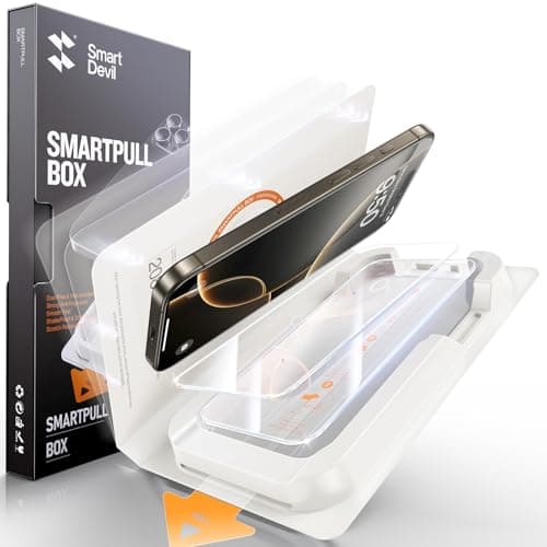 SMARTDEVIL 3 Pack Screen Protector for iPhone 16 Pro Max, Bubble-and-Dust-Free Box, HD Tempered Glass, Military Grade Shatterproof & Ultra Durable, Easy Installation - Image 1