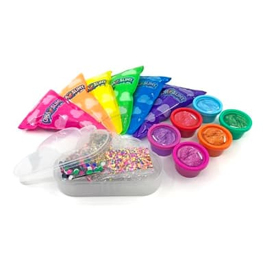 CRA-Z-Slimy Over The Rainbow Slimy Creations Kit - Rainbow Slime Mixing Set, 12 Pre Made Slime Colors with Add-in Charms, Kids Arts & Crafts Set for Boys and Girls Ages 6 and Up, Ages 8 and Up - Image 4
