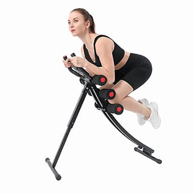 Fitlaya Fitness Core & Abdominal Trainers AB Workout Machine Home Gym Strength Training Ab Cruncher Foldable Fitness Equipment (red01) - Image 3