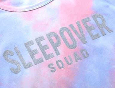 Beezizac Girls Sleepover Theme Matching Pajamas Size 8-100% Cotton Summer Short Sleeve Tween Kids Jammies Set PJS Pal - Image 5