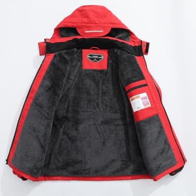 UTWGN Men's Ski Jacket Winter Warm Snow Coat Waterproof Windbreaker Hooded Work Outerwear Snowboarding Jackets - Image 3