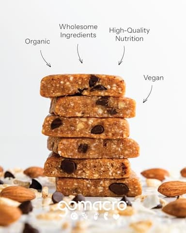 GoMacro MacroBar Organic Vegan Protein Bars - Coconut + Almond Butter + Chocolate Chips (2.3 Ounce Bars, 12 Count) - Image 4