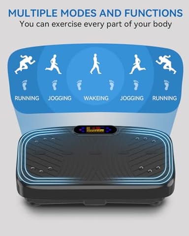 Vibration Plate Exercise Machine, Vibration Plate Platform for Lymphatic Drainage, 200 Adjustable Speeds Power Shaping Vibrating Plate Helps Weight Loss, Shaping, Max Weight 450 Lbs(Black) - Image 3