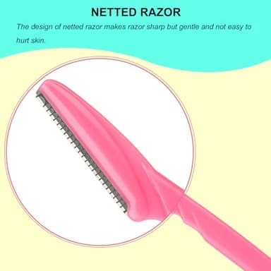 66 Eyebrow Razor and Face Razor for Women and Men, Eyebrow Hair Trimmer and Shaver with Protective Cover,Safe and Newbie Friendly - Image 3