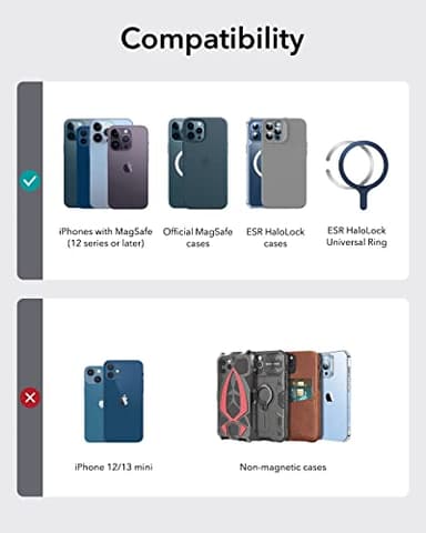 ESR Magnetic Wallet, Compatible with MagSafe Wallet with Adjustable Stand, for iPhone 17/16/15/14/13/12 Series, Not for iPhone 13/12 mini, 3 Card Holder, Vegan Leather, Blue - Image 7