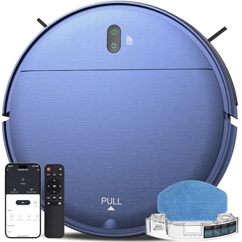 ZCWA Robot Vacuum and Mop Combo, 2 in 1 Mopping Robotic Vacuum with WiFi/App, Robotic Vacuum Cleaner, Schedule Settings, Self-Charging, Ideal for Hard Floor, Pet Hair and Low Pile Carpet - Image 1