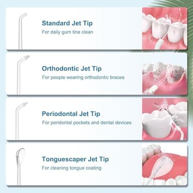 Portable Water Flosser for Teeth,Travel Water Flosser Picks,Mini Cordless Oral Irrigator Rechargeable Power Dental with Telescopic Water Tank, IPX7 Wateroproof for Brace & Sensitive Teeth Care,Pink - Image 6