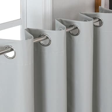 Airwill Blackout Window Curtain Panels - Set of 2 Thermal Insulated Grommet Drapes, Room Darkening Curtains for Living Room Bedroom Window (W52 x L84 Inch, 2 Panels, Light Gray) - Image 2