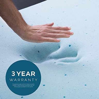 LUCID 3-inch Ventilated Gel Memory Foam Mattress Topper - Queen - Image 6