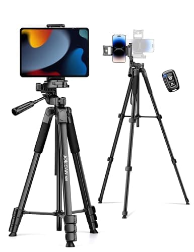 JOILCAN Phone Tripod, 67" Camera Tripod Stand for iPhone iPad, Professional Aluminum Travel Tripods with Wireless Remote and Carry Bag for Cellphone Photo Video Recording Vlog - Image 1