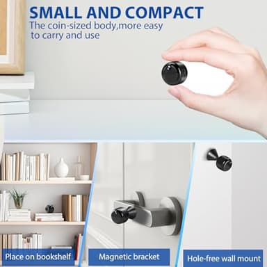 Mini Camera, 1080P Wireless Small Nanny Cam for Home Security, 90 Days Battery Life, Auto Night Vision, Magnetic Installation, PIR Motion Detection,Cloud & Local SD Card Storage with Replay - Image 2