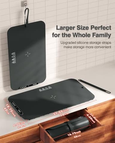 Food Warming Mat, iTRUSOU 27.5x16'' Electric Warming Tray with 7 Temp-Settings, Switchable Fahrenheit/Celsius, 99h Timer, Foldable Food Warmer Keep Food Warm at Buffet, Party, Sabbath, Daily Use - Image 6