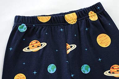 Little Hand Toddler Boys Pajamas Universe Planet Pjs Sleepwear Crew Neck Kids Summer 2 Piece Short Set for Size 2t 3T - Image 6
