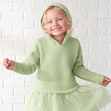 Gerber Baby and Toddler Girls Sweater Dress with Tulle Skirt, Green, 24 Months - Image 4