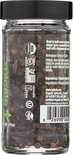 Spicely Organics USDA Certified Organic Cloves Whole, No Artificial Colors or Preservatives, Zero Sugar, Vegan Friendly, Kosher, Gluten Free & Non-GMO, 1.1 Ounce (Pack of 3) - Image 3
