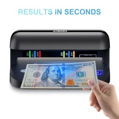 Aneken AL-17 Counterfeit Bill Detector with UV LED Light, Advanced UV Counterfeit Money Detector with Card & ID Detection, Suitable for All Currencies in The World - Image 7
