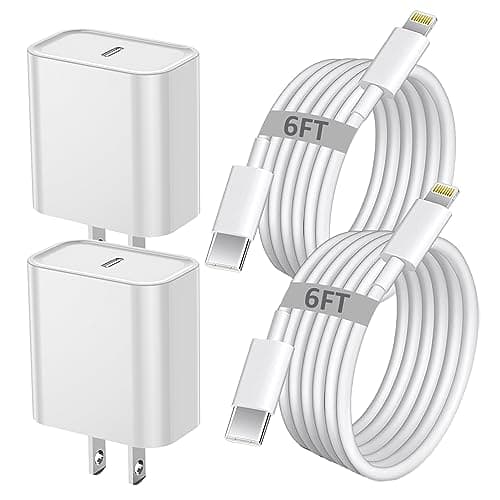 iPhone Fast Charger, iPhone Charger Fast Charging 2Pack PD 6FT Type C Quick USB C to Lightning Cable Cord Fast Charger iPhoneUSB C Wall Block Plug for iPhone14 13 12 11 Pro Max XR XS X, iPad, AirPods - Image 1