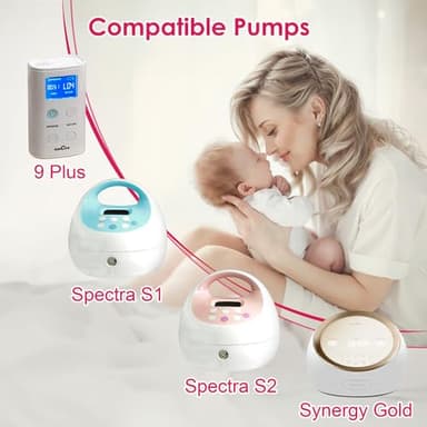 Nenesupply 17mm 2 pc Flanges Compatible with Spectra S2 S1 9 Plus Synergy Gold Breastpump Replacement to Spectra Pump Parts Flange Accessories Wide Mouth Work with Valve Backflow Protector Bottle - Image 8