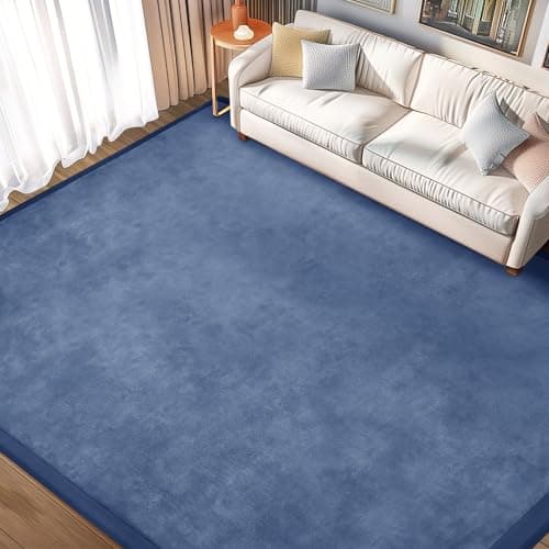 ILPEOD Baby Play Mat 1.2" Thick Memory Foam Nursery Rug Area Rug, 13’1” X 6’7” Yoga Mat Playmat Crawling Mat for Baby,Toddlers,Infants,Kids,Floor Mat Tatami Mat for Living Room with Non-Slip(Blue) - Image 1