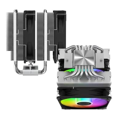 Cooler Master Hyper 620S Dual Tower CPU Air Cooler, ARGB Sync, 120mm PWM Fan, 6 Copper Direct Contact Heat Pipes, 154.9mm Tall Silver - Image 14