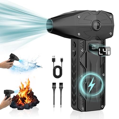 Compressed Air Duster, 4-Gear Adjustable 350000RPM Electric Air Duster,Jet Dry Blower Replace Air Can - No Canned Air Duster,8000mAh Rechargeable Air Blower for Deep Computer Clean, PC, Car Dry, Home - Image 1