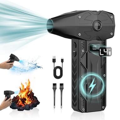 Compressed Air Duster, 4-Gear Adjustable 350000RPM Electric Air Duster,Jet Dry Blower Replace Air Can - No Canned Air Duster,8000mAh Rechargeable Air Blower for Deep Computer Clean, PC, Car Dry, Home - Image 1