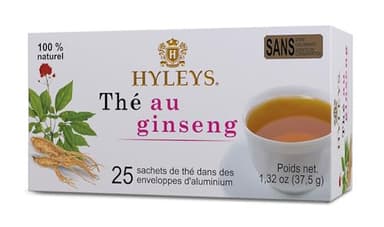Hyleys Ginseng & Green Tea with Natural Guarana & Orange Flavor - Herbal Energy Tea - 25 Tea Bags - Image 6