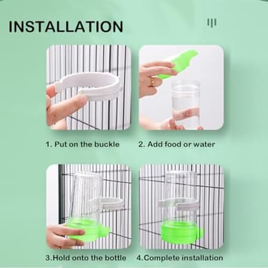 Paxikaka 16.9oz Bird Drinking Water Bottle Automatic Food Feeder Water Dispenser for Cage - Image 5