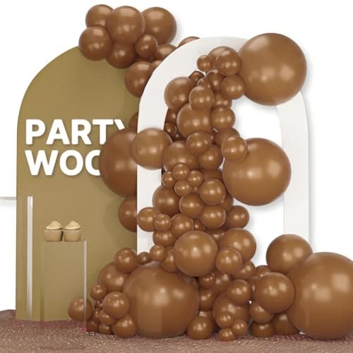 PartyWoo Coffee Brown Balloons, 120 pcs Boho Brown Balloons Different Sizes Pack of 18 Inch 12 Inch 10 Inch 5 Inch Brown Balloons for Balloon Garland or Balloon Arch as Party Decorations, Brown-F09 - Image 1