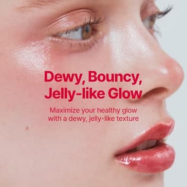 fwee Glowy Jelly Pot + Keychain SET | Dewy Jelly Lip & Blush Color, Tinted Glow Jelly Balm, Dewy Buildable Finish – Rosy Glaze (Dusty Rose) | 0.14 oz - Image 4