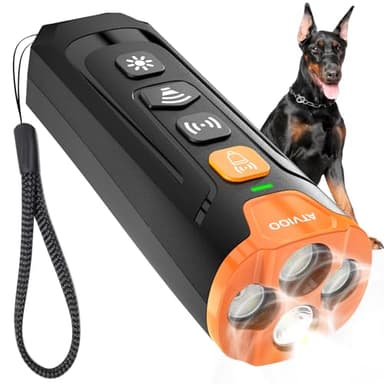 Dog Bark Deterrent Device– Ultrasonic Anti Barking Device for Dogs, 3X Emitters, Rechargeable Trainer for Dogs 6M–8Y, Indoor/Outdoor (Black) - Image 1